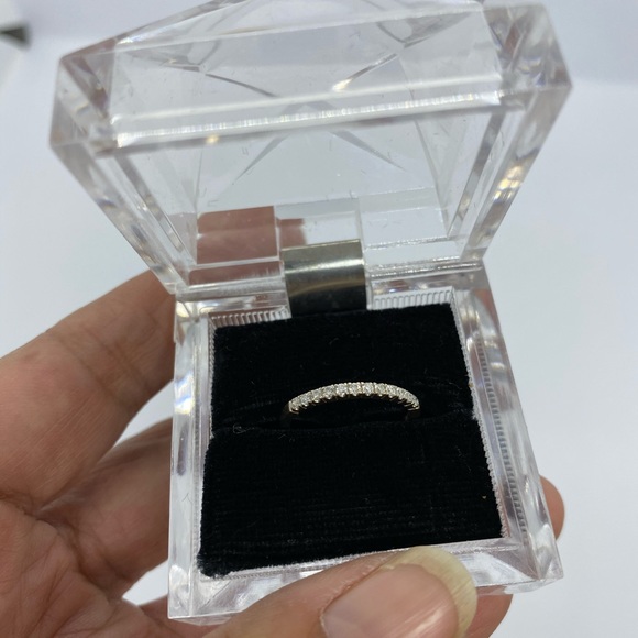 14k White Gold Diamond Anniversary Band - Picture 9 of 12